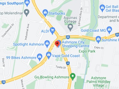 RSPCA Op Shop Ashmore Location Map